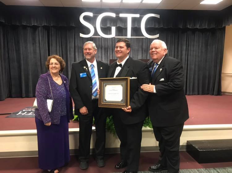 DG Court with PDG Cheryl Greenway (who will be our new District Foundation Chair in July 2019), Americus Club President Jimmy Whaley and DGE Jim Squire at the gala celebrating 100 years of the Rotary Club of Americus.