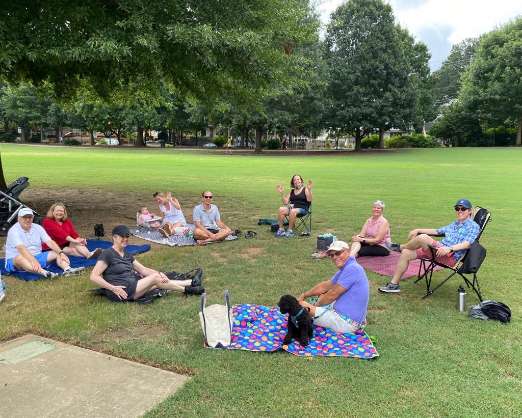 MARC members at Piedmont Park for a socially distanced Picnic